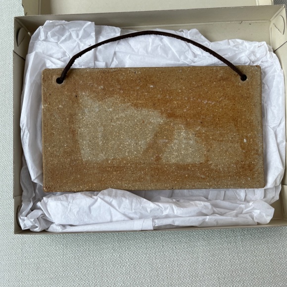 Hand-made ceramic wall-hanging, 8 x 4.5 in. - Picture 8 of 12